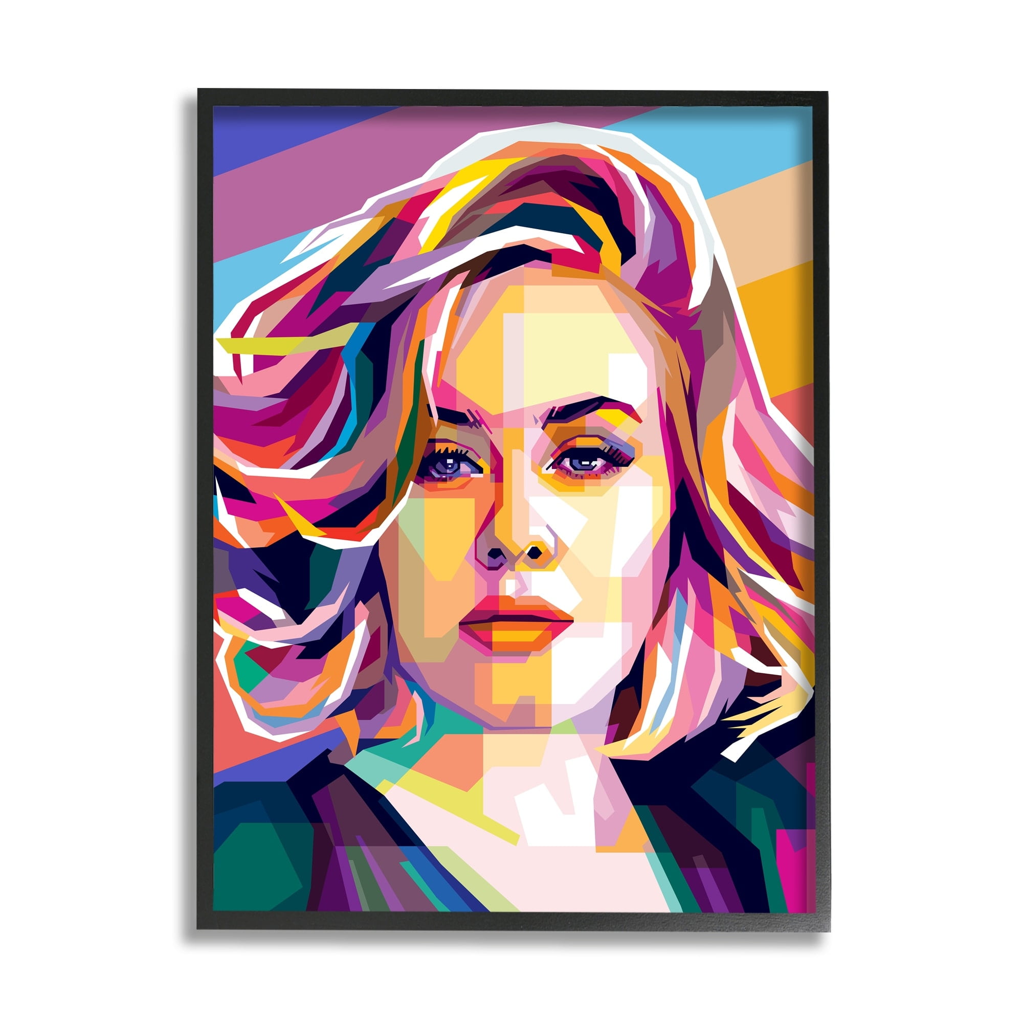 Stupell Industries Adele Modern Pop Portrait Abstract Geometric Pattern, 24 x 30, Design by Birch&Ink