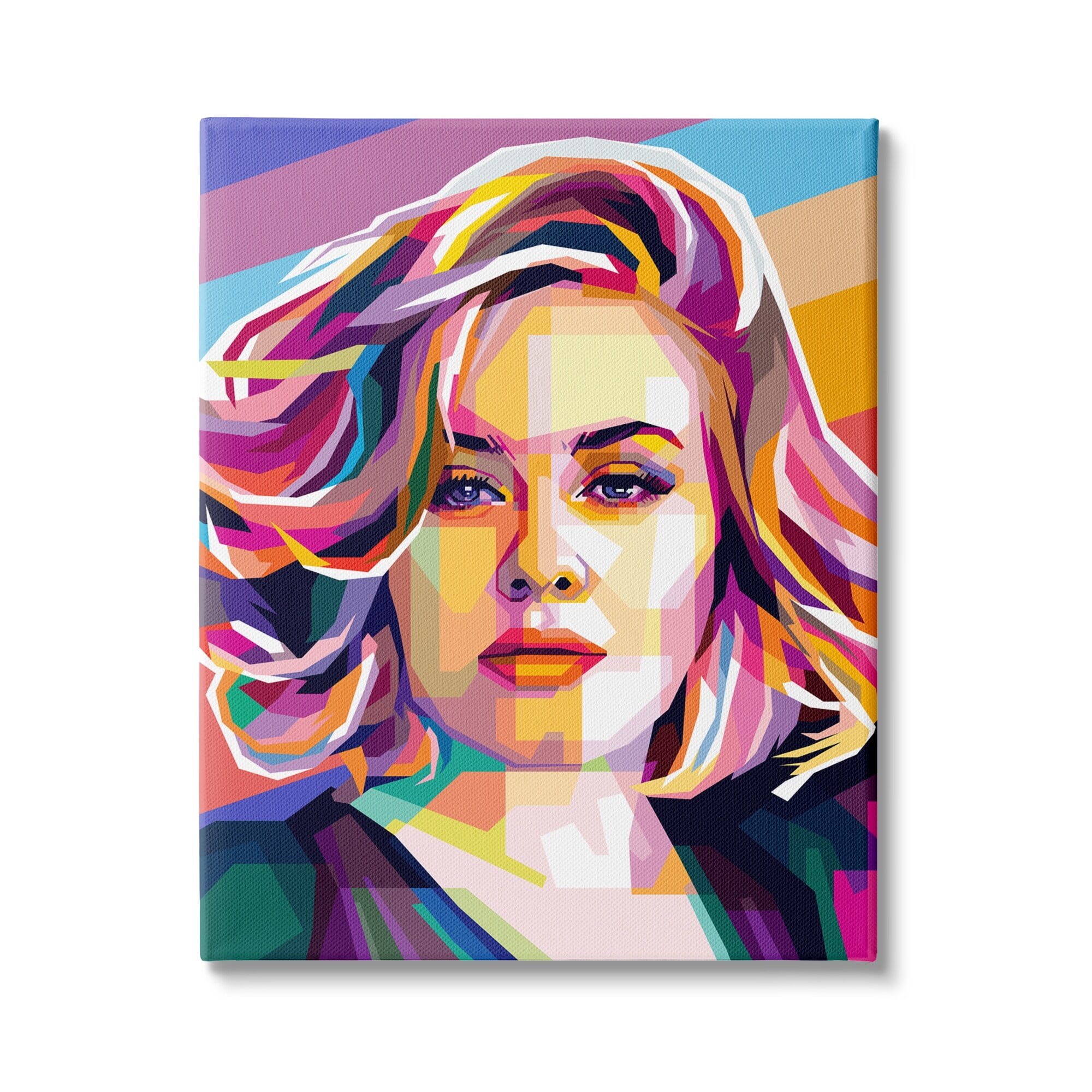 Stupell Industries Adele Modern Pop Portrait Abstract Geometric Pattern, 24 x 30, Design by Birch&Ink