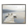 thumbnail image 1 of Stupell Industries Traditional Adirondack Chairs on Pier Gray Floating Frame Canvas Art, 31 x 25, by Kim Curinga, 1 of 8