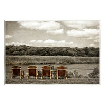 Stupell Industries Adirondacks Lake View Landscape Painting Unframed Art Print Wall Art, 15 x 10