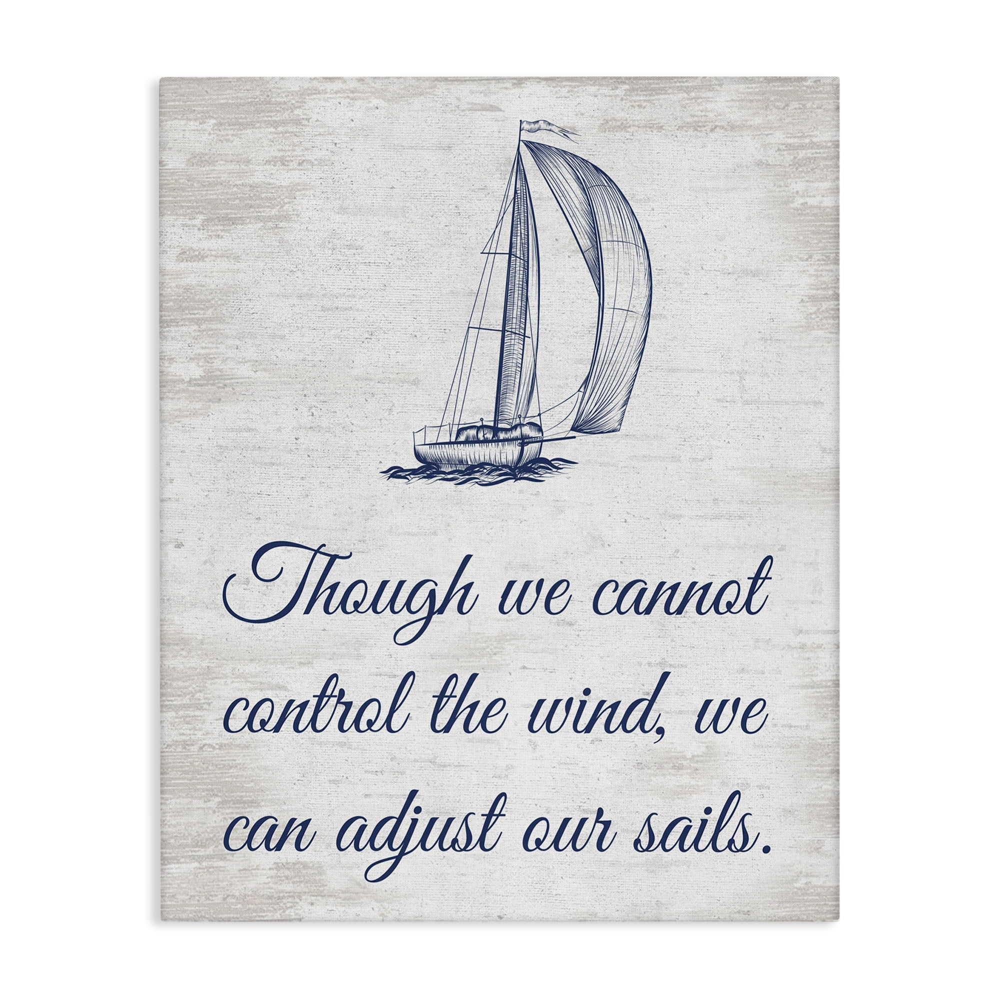 Stupell Industries Adjust Our Sails Transportation Painting Gallery Wrapped Canvas Art Print Wall Art, 36 x 48