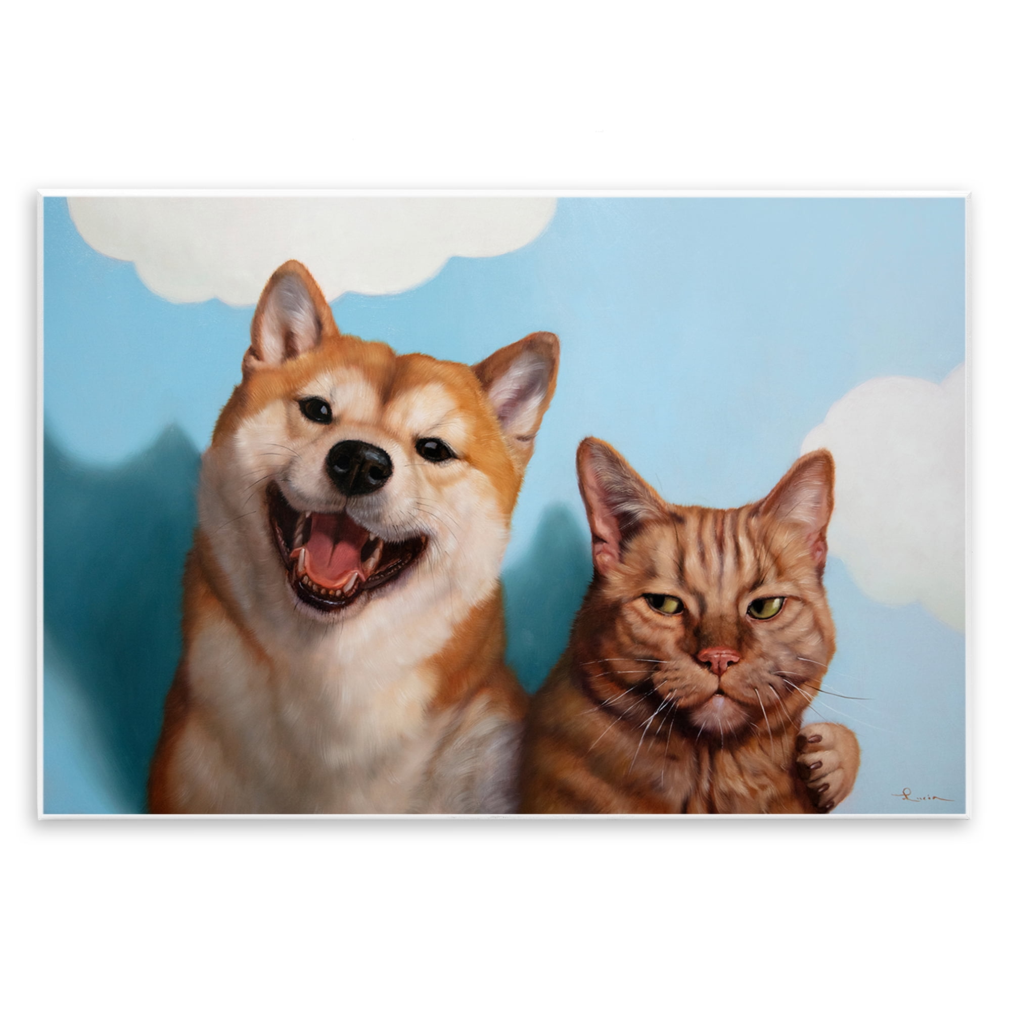 Stupell Industries Adopted Brother Dog & Cat Wall Plaque Art, design by Lucia Heffernan
