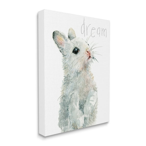 Stupell Industries Adorable Baby Bunny Dream Text Kids' Typography, 36 x 48, Design by Carol Robinson
