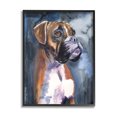 thumbnail image 1 of Stupell Industries Adorable Boxer Pet Dog Dark Mist Portrait Black Framed, 16 x 20, Design by George Dyachenko, 1 of 8