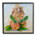 thumbnail image 1 of Stupell Industries Adorable Bunny Rabbit on Peach Fruit Painting Black Framed by Karen Weber Fine Art, 1 of 5