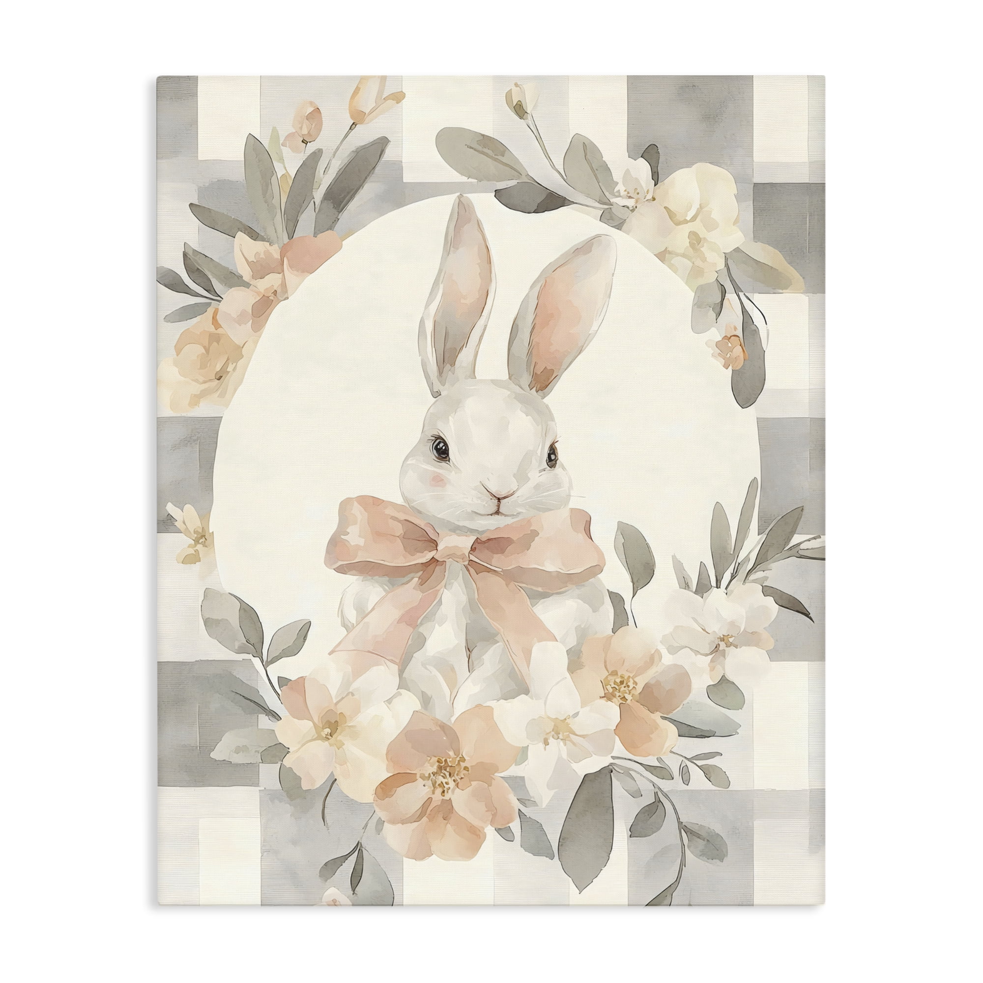 Stupell Industries Adorable Bunny in Wreath Canvas Wall Art, design by Creative Studio