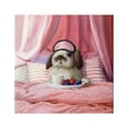 thumbnail image 1 of Stupell Industries Adorable House Bunny Rabbit Breakfast In Bed Pink, 24 x 24, Design by Lucia Heffernan, 1 of 7