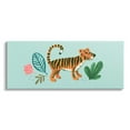 thumbnail image 1 of Stupell Industries Adorable Orange Tiger Leaves Plants Illustration Design , 24 x 10, Design by Heather Strianese, 1 of 5