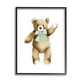 thumbnail image 1 of Stupell Industries Adorable Teddy Bear Nursery Animal Green Ribbon Graphic Art Black Framed Art Print Wall Art, Design by Studio Q, 1 of 5