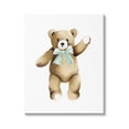 thumbnail image 1 of Stupell Industries Adorable Teddy Bear Nursery Animal Green Ribbon Graphic Art Gallery Wrapped Canvas Print Wall Art, Design by Studio Q, 1 of 7