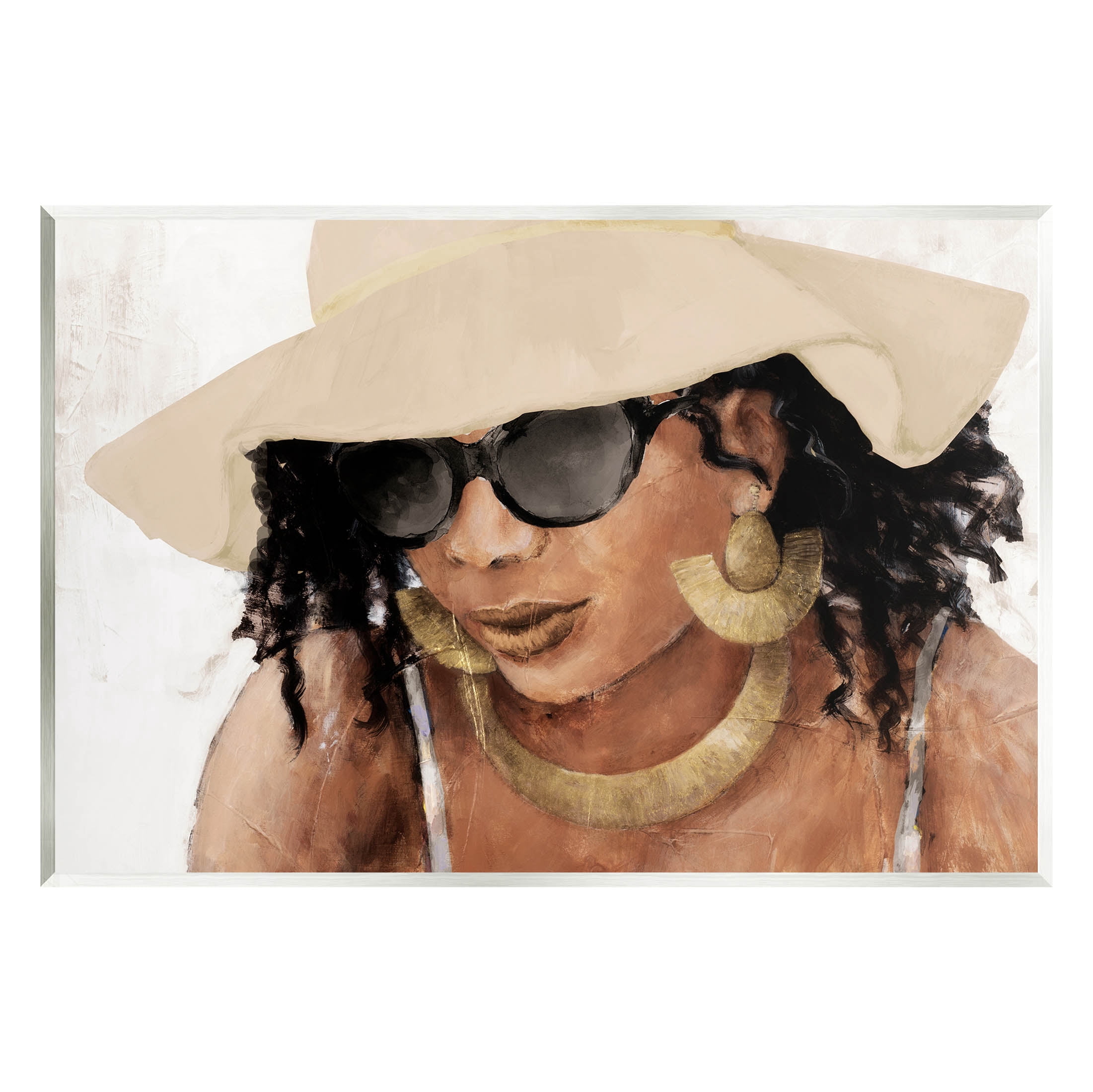 Stupell Industries Adorned Woman with Hat Painting Unframed Art Print Wall Art, Design by Lanie Loreth