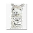 thumbnail image 1 of Stupell Industries Adventure Awaits Alpaca Phrase Sign Motivational Animal Canvas Wall Art, 36 x 48, Design by Kamdon Kreations, 1 of 5