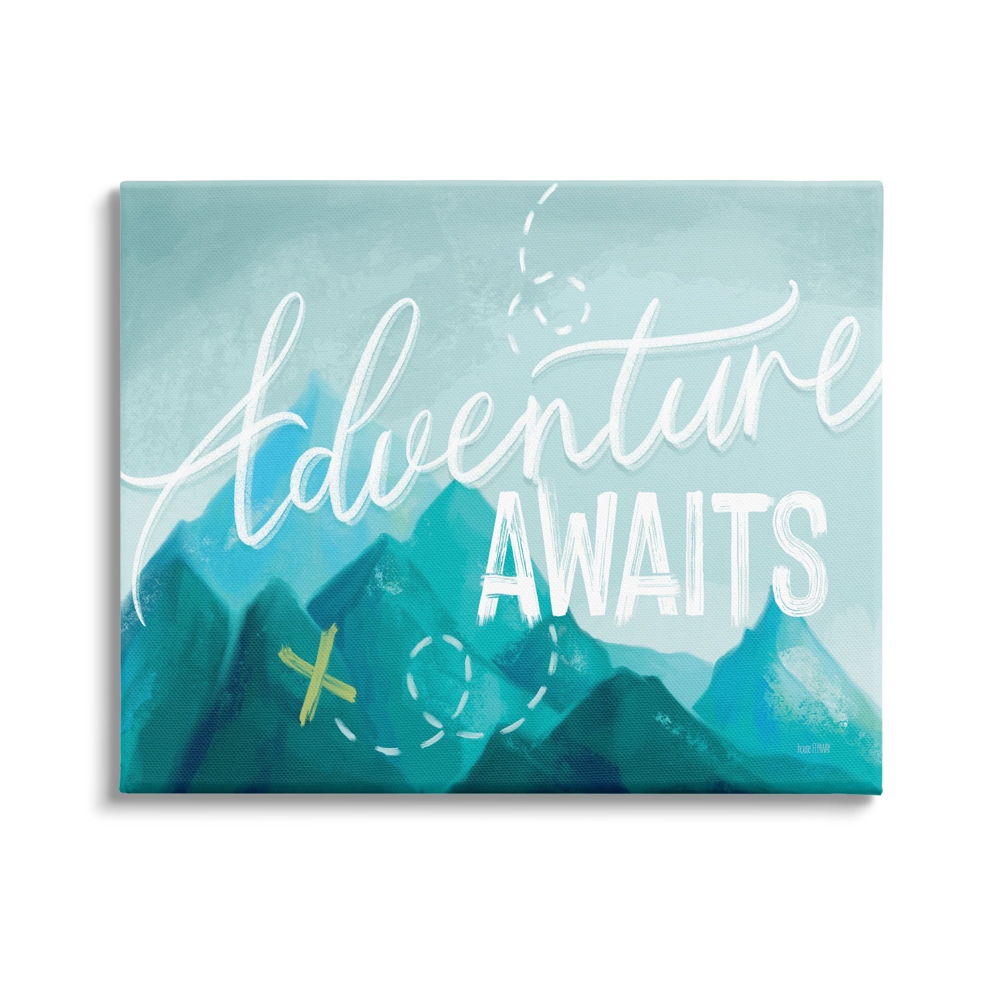 Stupell Industries Adventure Awaits Icy Mountains Range Outdoor Destination,20 x 16, Design by House Fenway