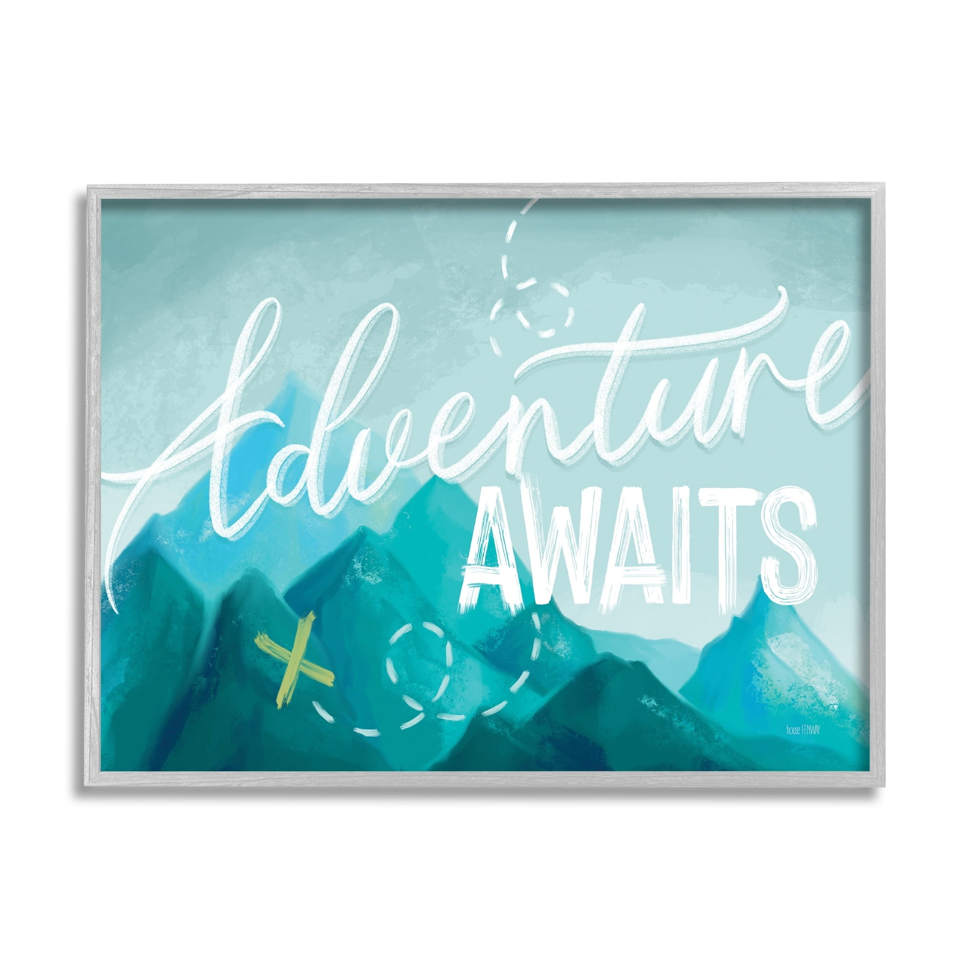 Stupell Industries Adventure Awaits Icy Mountains Range Outdoor Destination,20 x 16, Design by House Fenway