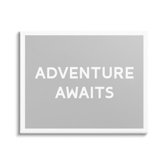 Stupell Industries Adventure Awaits Inspirational Inspirational Painting Gallery Wrapped Canvas Print Wall Art