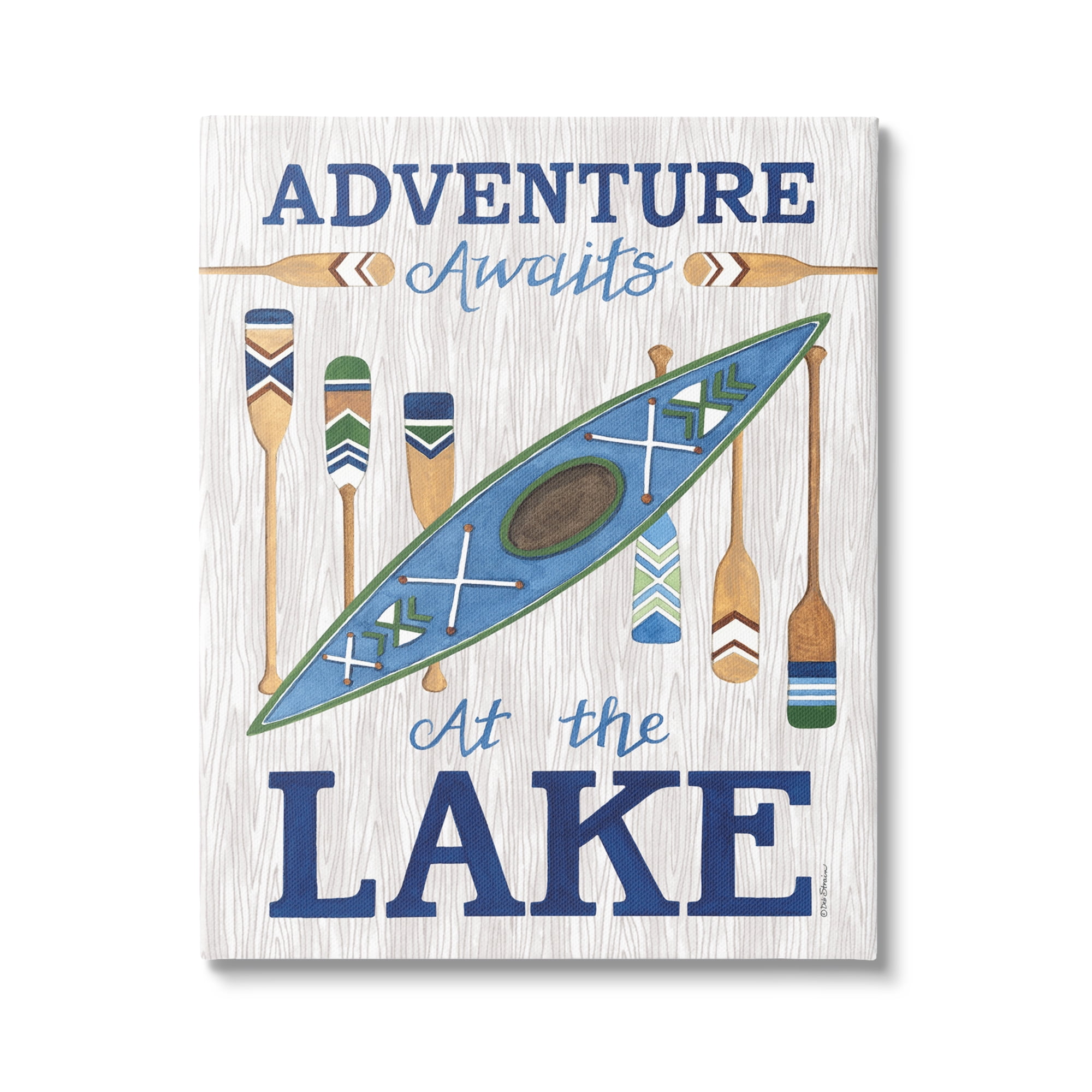 Stupell Industries Adventure Awaits Lakehouse Transportation Painting Gallery Wrapped Canvas Print Wall Art, 16 x 20