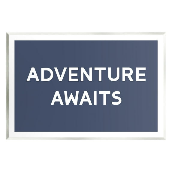 Stupell Industries Adventure Awaits Motivating Phrase Inspirational Painting Unframed Art Print Wall Art