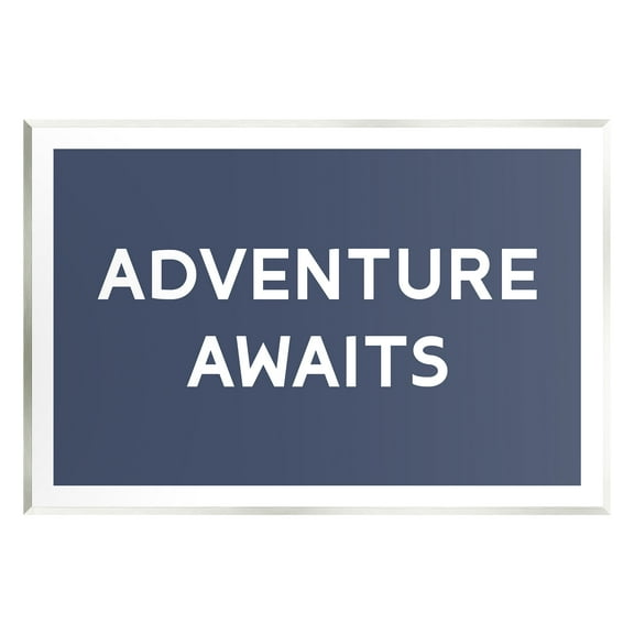 Stupell Industries Adventure Awaits Motivating Phrase Inspirational Painting Unframed Art Print Wall Art