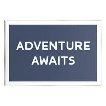 Stupell Industries Adventure Awaits Motivating Phrase Inspirational Painting Unframed Art Print Wall Art