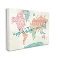 thumbnail image 1 of Stupell Industries Adventure Awaits Phrase Macrame Pattern World Map Canvas Wall Art, 16 x 20, Design by Dina June, 1 of 6