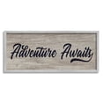 thumbnail image 1 of Stupell Industries Adventure Awaits Rustic Vintage Typography Grain Pattern Graphic Art Gray Framed Art Print Wall Art, Design by Yass Naffas Designs, 1 of 5
