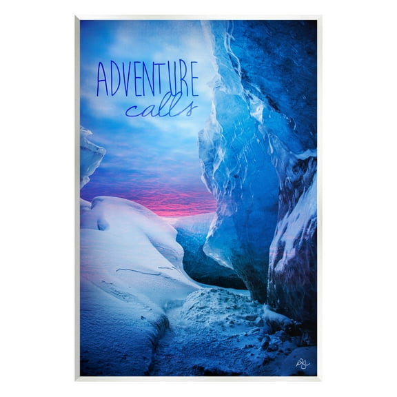 Stupell Industries Adventure Calls Snowy Glacier Graphic Art Unframed Art Print Wall Art, Design by K. Kaufman