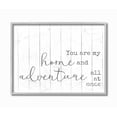 thumbnail image 1 of Stupell Industries Adventure Family Home Inspirational Word Textured Wood Design Gray Farmhouse Rustic Framed Giclee Texturized Art by Anna Quach, 1 of 3