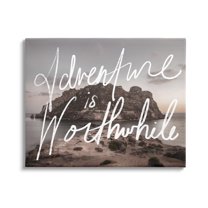 Stupell Industries Adventure is Worthwhile Nature Inspirational Painting Gallery Wrapped Canvas Print Wall Art, 20 x 16