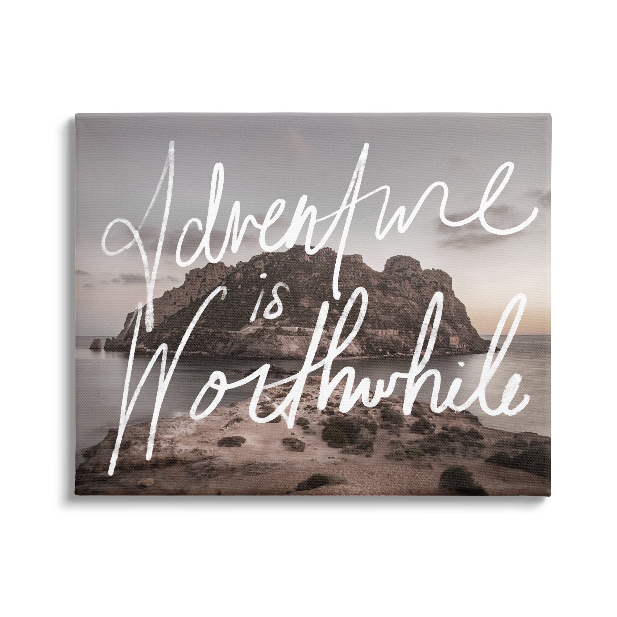 Stupell Industries Adventure is Worthwhile Nature Inspirational Painting Gallery Wrapped Canvas Print Wall Art, 30 x 24