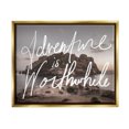 thumbnail image 1 of Stupell Industries Adventure is Worthwhile Nature Inspirational Painting Gold Floater Framed Art Print Wall Art, 31 x 25, 1 of 9