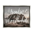thumbnail image 1 of Stupell Industries Adventure is Worthwhile Nature Inspirational Painting Gray Floater Framed Art Print Wall Art, 21 x 17, 1 of 9
