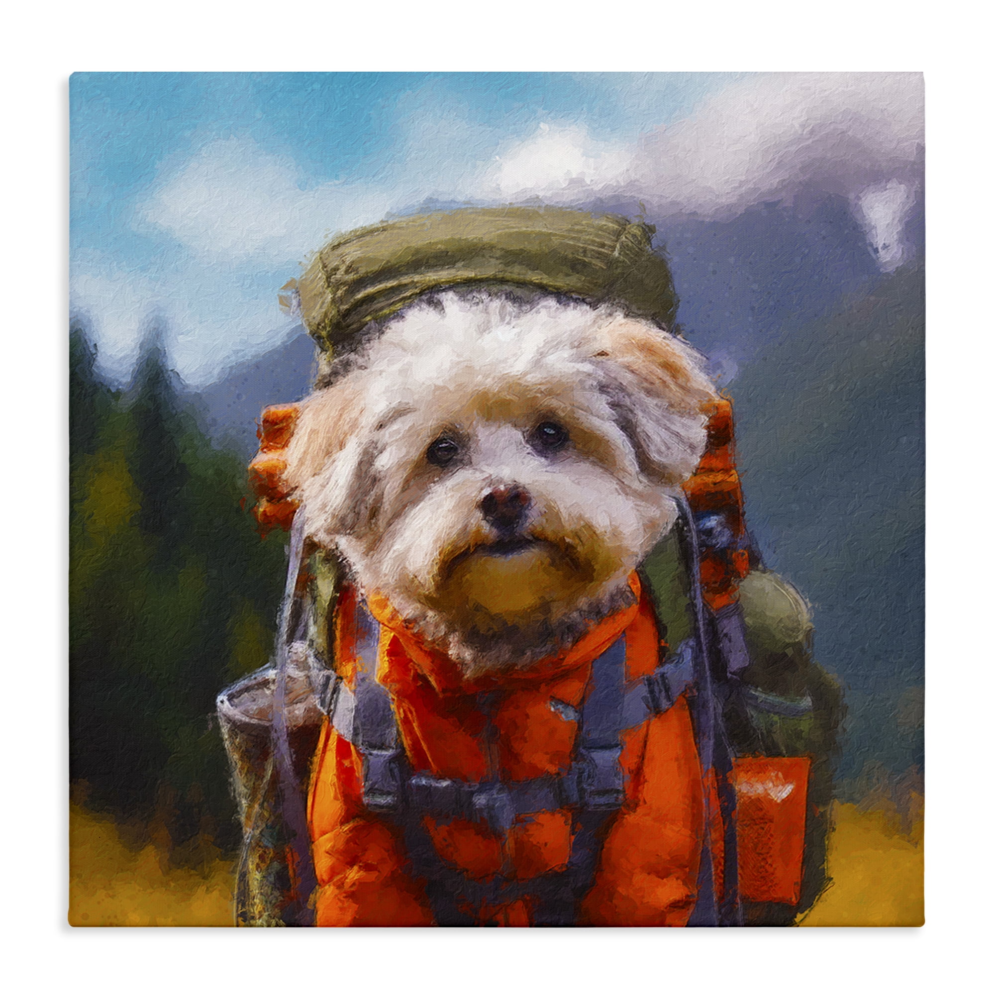 Stupell Industries Adventuring Hiker Dog Canvas Wall Art, design by Sean Parnell