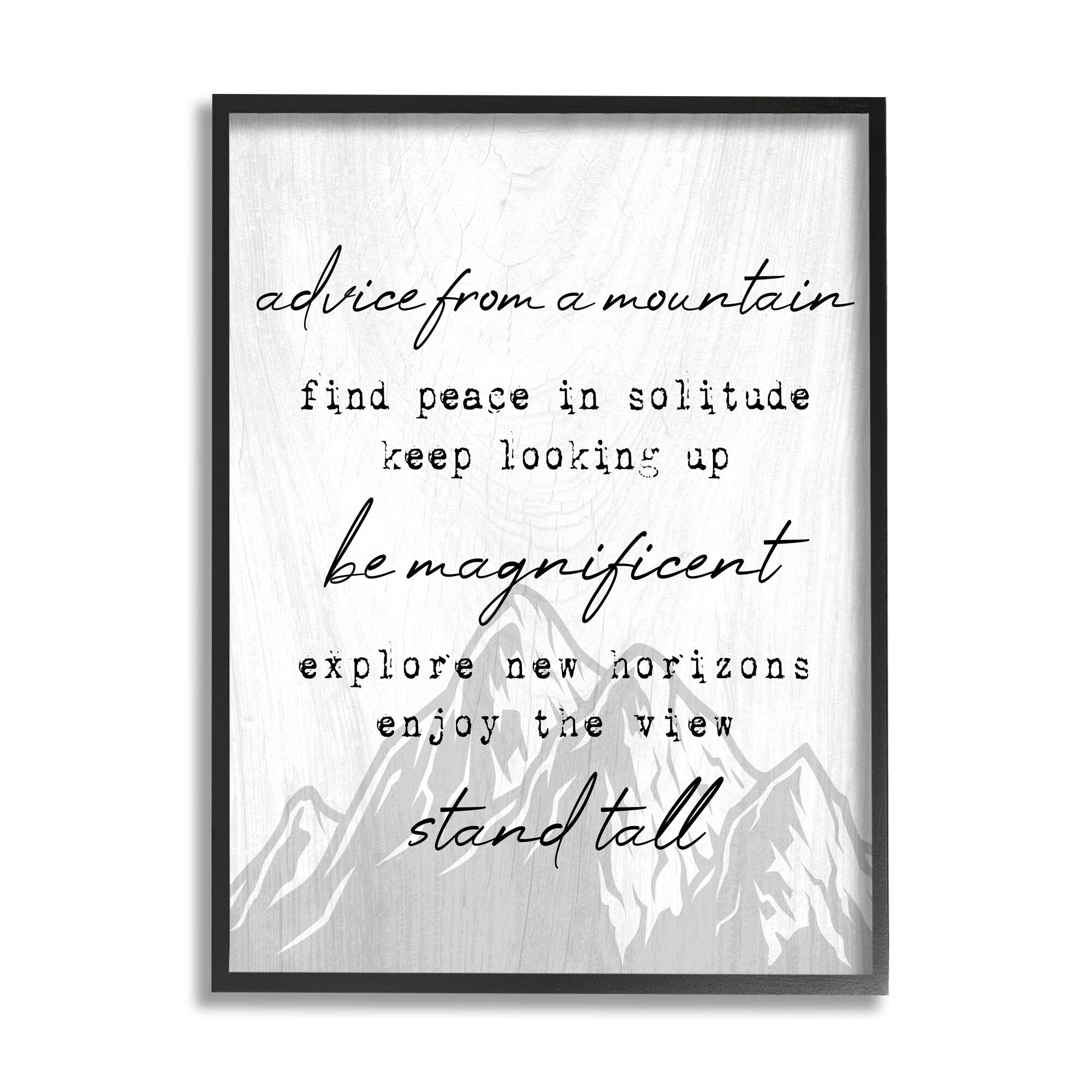 Black Framed Motivational Landscape Canvas Print, 11" x 14"