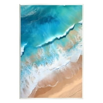 Stupell Industries Aerial Abstract Sea Waves Landscape Painting Unframed Art Print Wall Art, 10 x 15