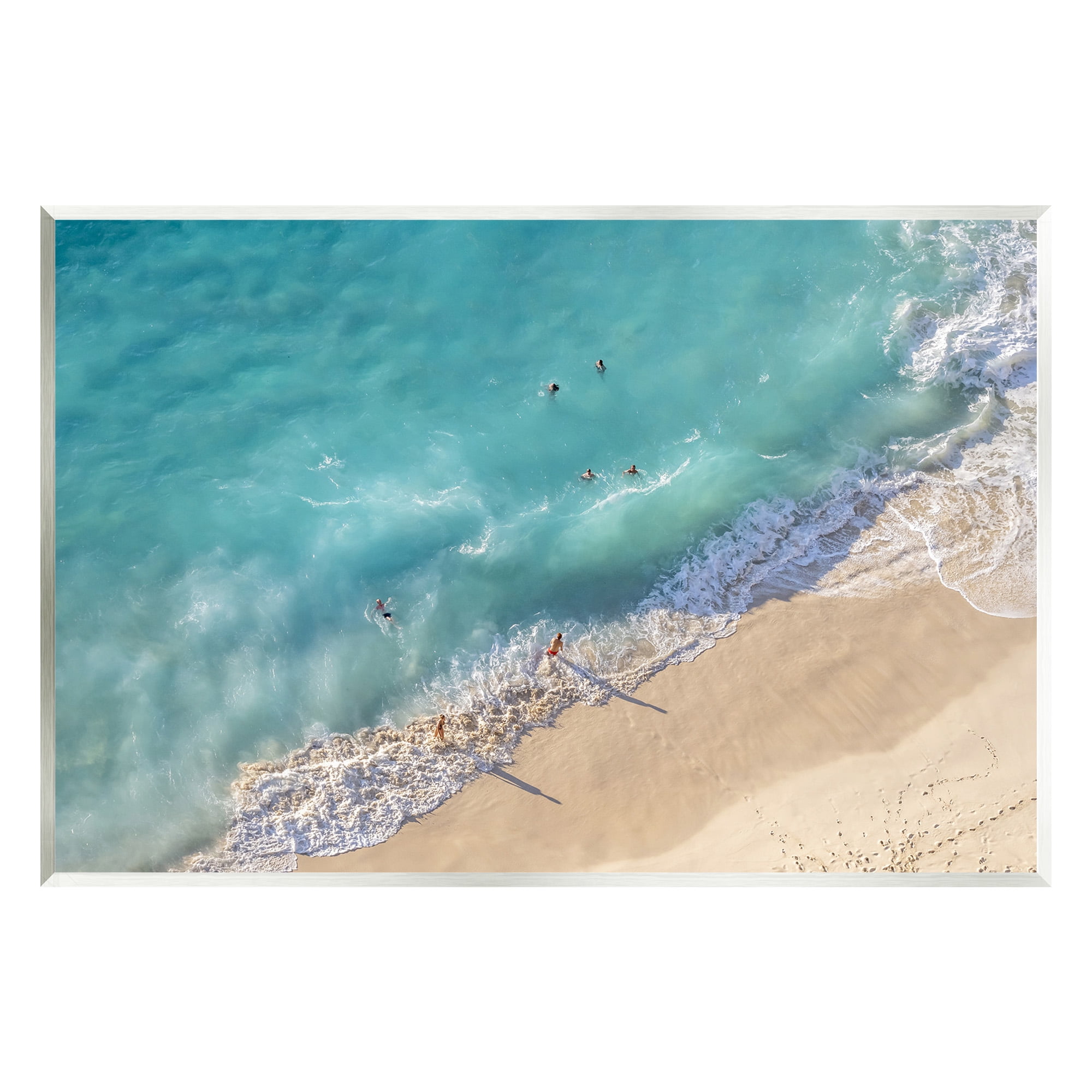 Aerial Beach View Landscape Photography Art Print on MDF Wood