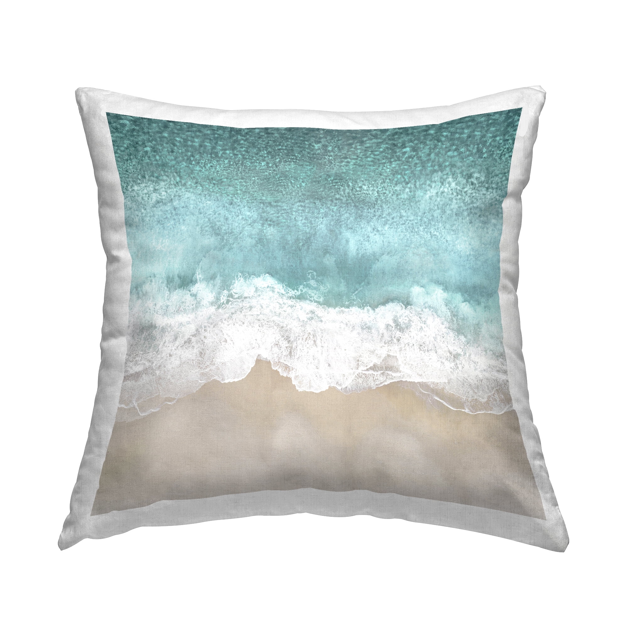 Stupell Industries Aerial Beach Waves View Printed Throw Pillow Design by Maggie Olsen