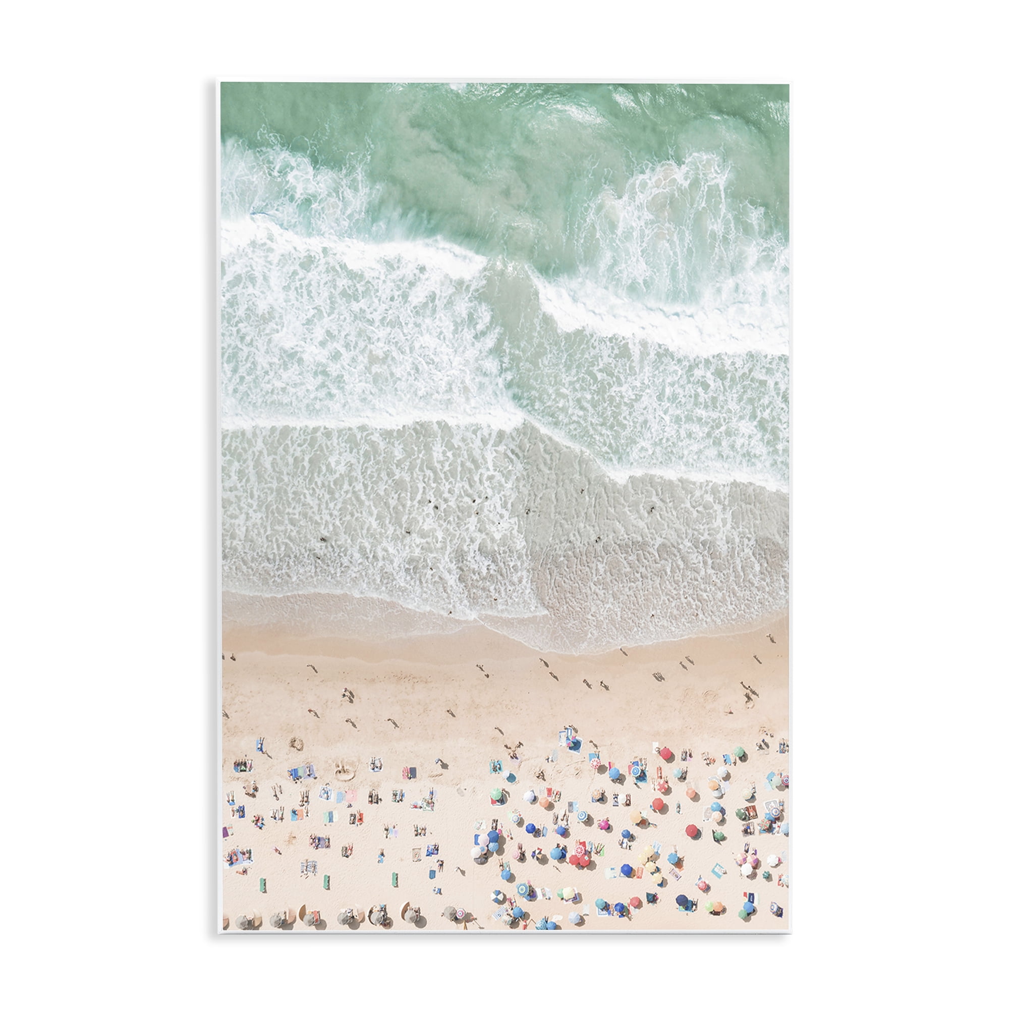 Stupell Industries Aerial Beachgoers View Nautical & Beach Painting Unframed Art Print Wall Art, 10 x 15