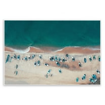 Stupell Industries Aerial Boats on Shore Nautical & Beach Photography Unframed Art Print Wall Art, 15 x 10