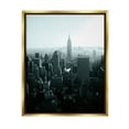thumbnail image 1 of Stupell Industries Aerial City View Urban Skyscraper Photograph Metallic Gold Floating Framed Canvas Print Wall Art, Design by Aledanda, 1 of 6