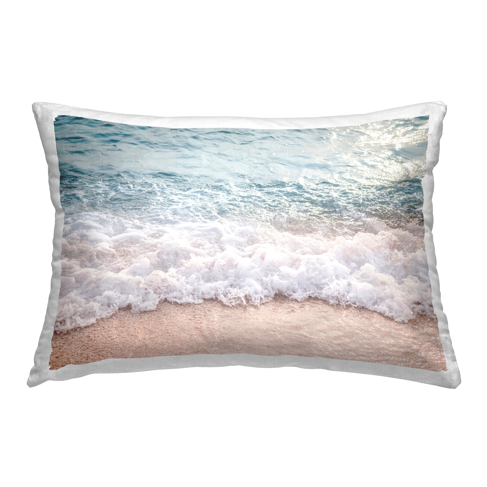 Stupell Industries Aerial Ocean Foam Decorative Printed Throw Pillow Design by Nataly White.