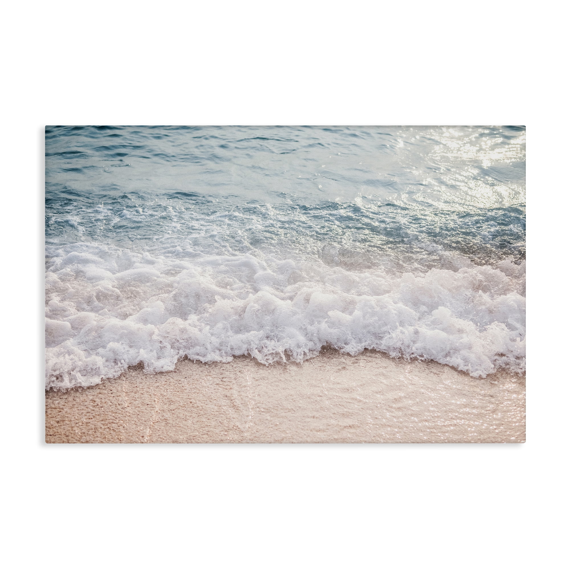 Stupell Industries Aerial Ocean Foam Landscape & Nature Photography Wrapped Canvas Art Print Wall Art, 24 x 16