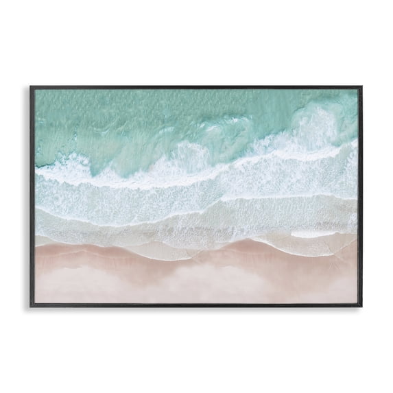 Stupell Industries Contemporary Aerial Sea View Black Framed Giclee Art, 18 x 12, by Sisi and Seb