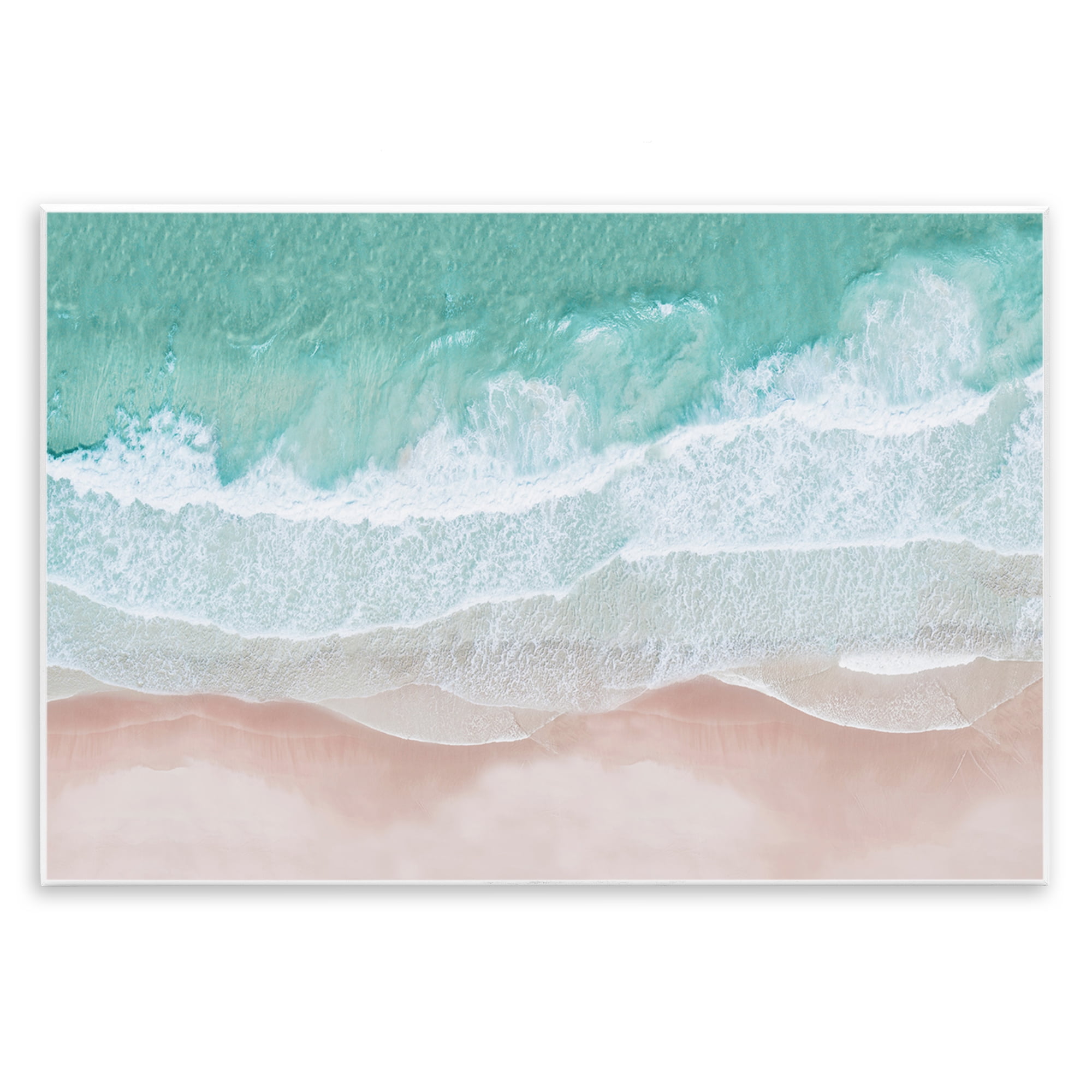 Stupell Industries Aerial Sea View Coastal Painting Unframed Art Print Wall Art, 19 x 13