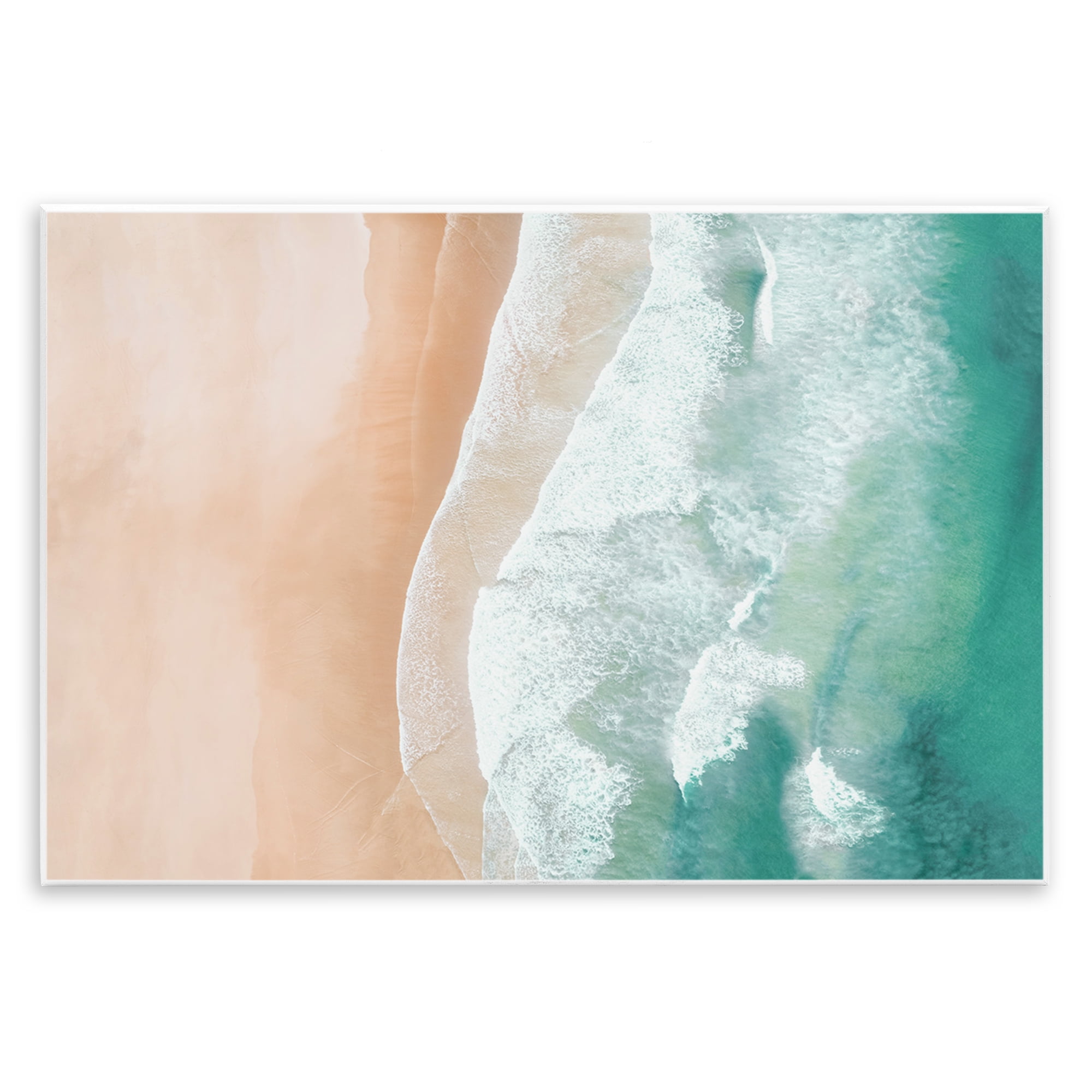 Stupell Industries Aerial Sea Waves Coastal Painting Unframed Art Print Wall Art, 19 x 13