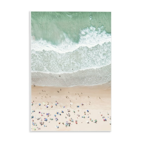 Stupell Industries Aerial Summer Beach Nautical & Beach Painting Unframed Art Print Wall Art, 10 x 15