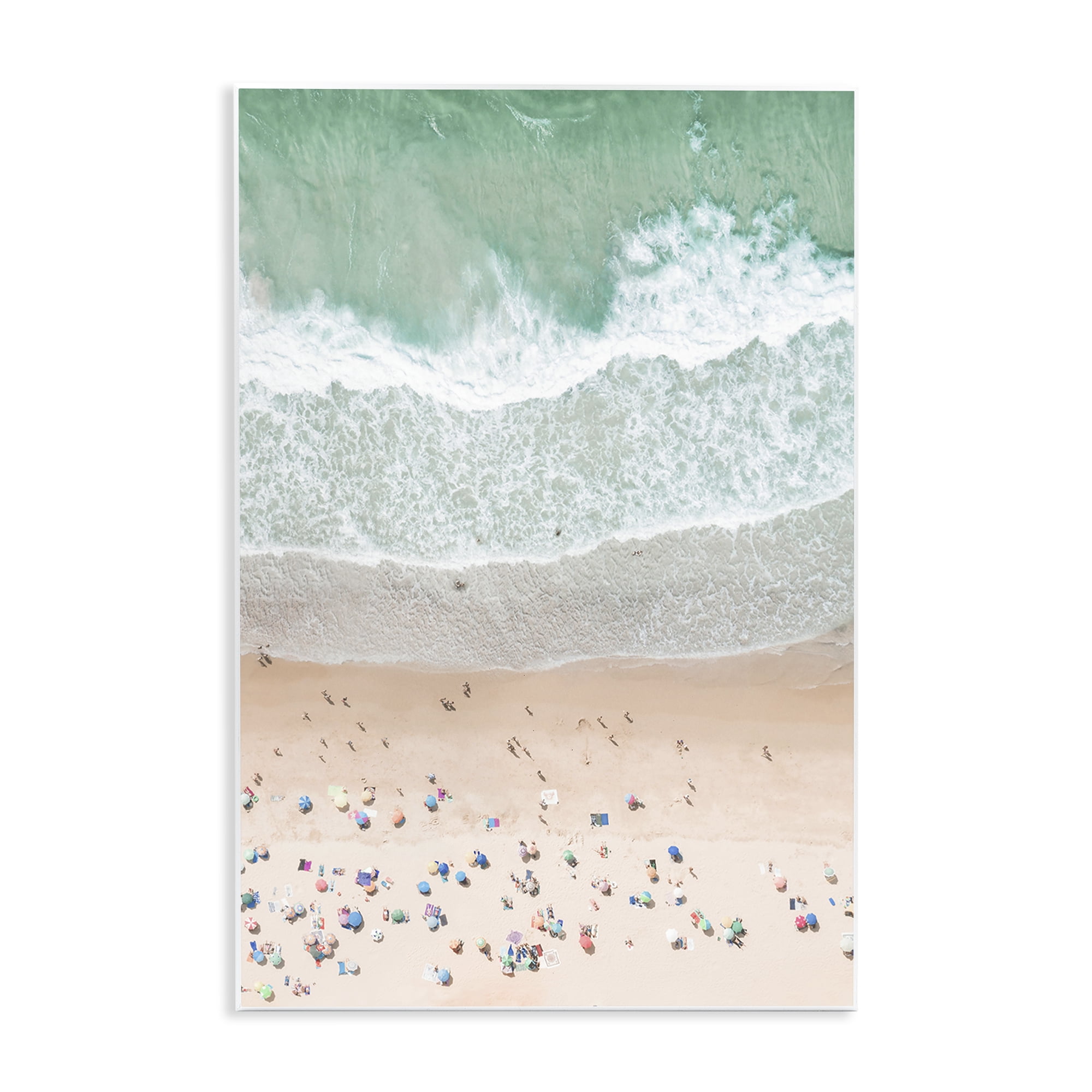 Stupell Industries Aerial Summer Beach Nautical & Beach Painting Unframed Art Print Wall Art, 13 x 19