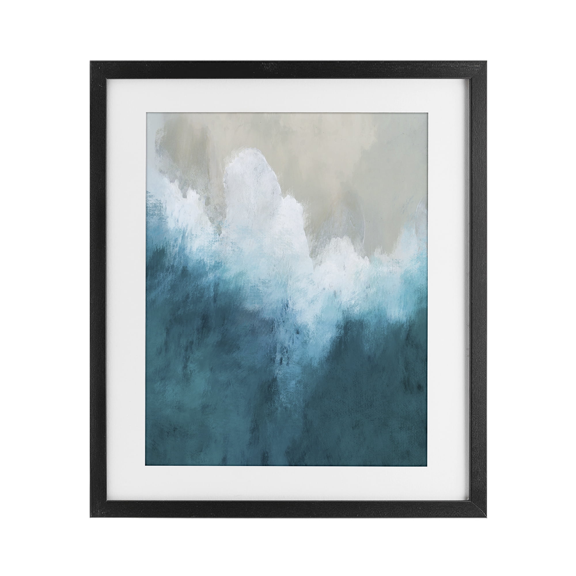 Stupell Industries Aerial Tide Abstraction Black Framed Print Under Glass, design by Denise Brown