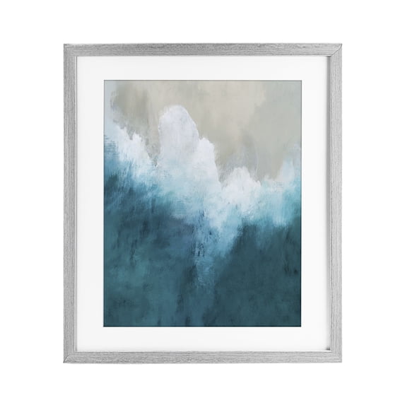 Stupell Industries Coastal Aerial Tide Abstraction Gray Framed Print Under Glass, 13 x 16, by Denise Brown