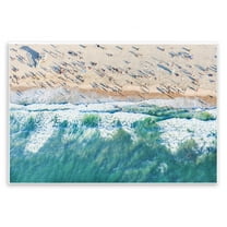 Stupell Industries Aerial Tide Beach Foam Nautical & Beach Photography Unframed Art Print Wall Art, 15 x 10