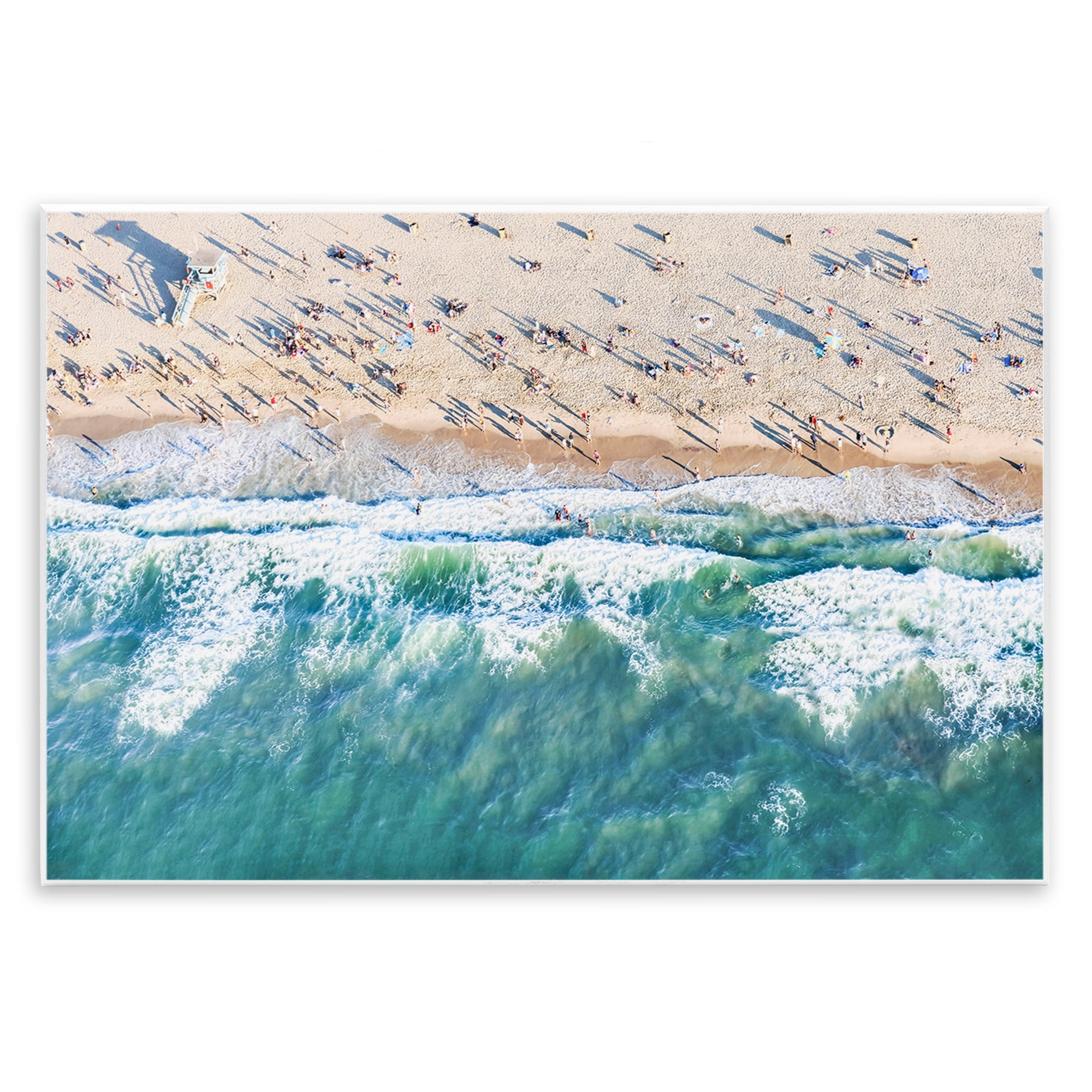 Stupell Industries Aerial Tide Beach Foam Nautical & Beach Photography ...